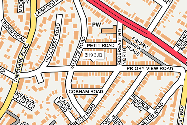 BH9 3JQ map - OS OpenMap – Local (Ordnance Survey)