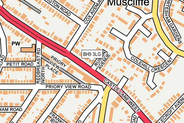 BH9 3LG map - OS OpenMap – Local (Ordnance Survey)