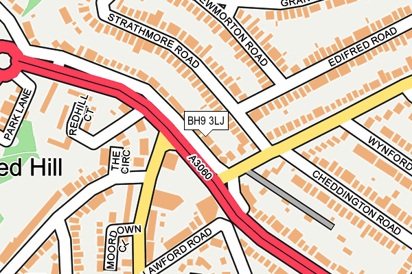 BH9 3LJ map - OS OpenMap – Local (Ordnance Survey)