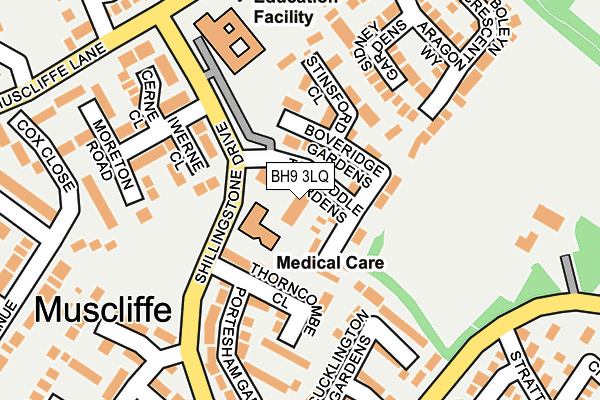 BH9 3LQ map - OS OpenMap – Local (Ordnance Survey)