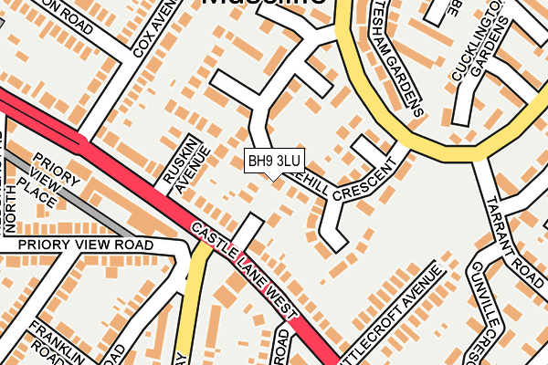 BH9 3LU map - OS OpenMap – Local (Ordnance Survey)