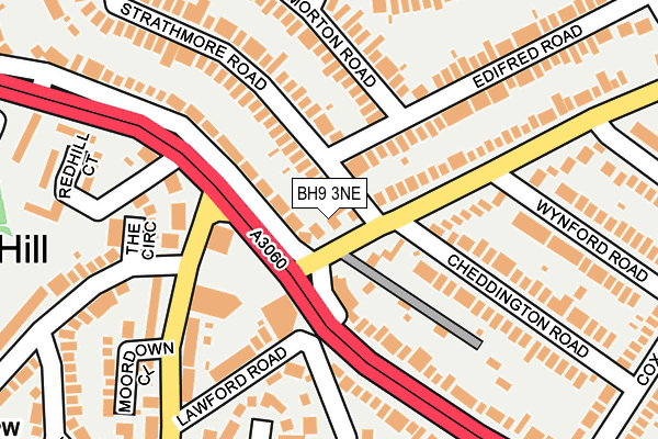BH9 3NE map - OS OpenMap – Local (Ordnance Survey)