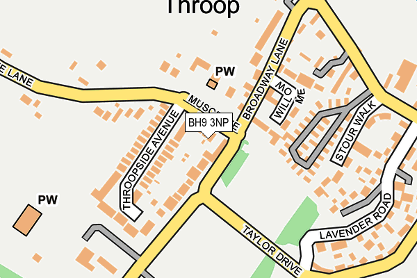 BH9 3NP map - OS OpenMap – Local (Ordnance Survey)