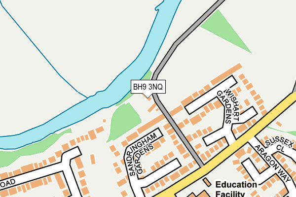 BH9 3NQ map - OS OpenMap – Local (Ordnance Survey)
