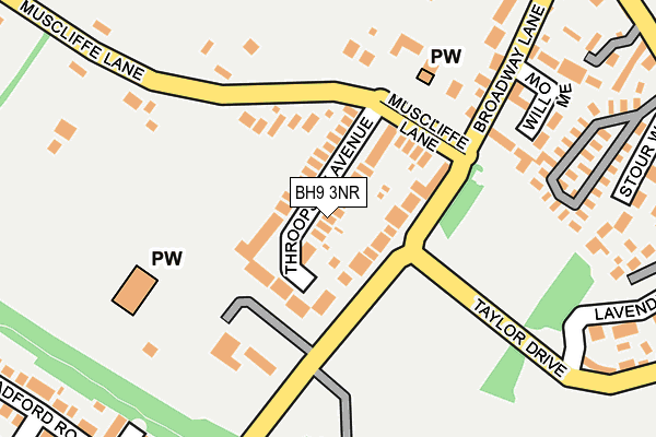 BH9 3NR map - OS OpenMap – Local (Ordnance Survey)