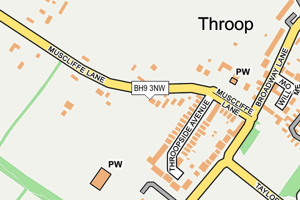 BH9 3NW map - OS OpenMap – Local (Ordnance Survey)