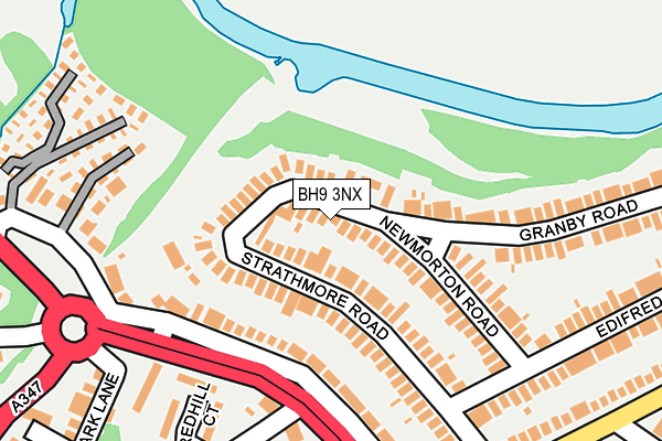 BH9 3NX map - OS OpenMap – Local (Ordnance Survey)