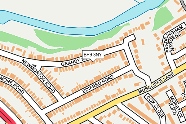 BH9 3NY map - OS OpenMap – Local (Ordnance Survey)