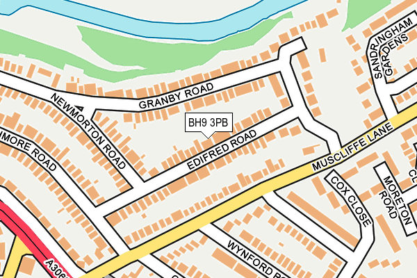 BH9 3PB map - OS OpenMap – Local (Ordnance Survey)