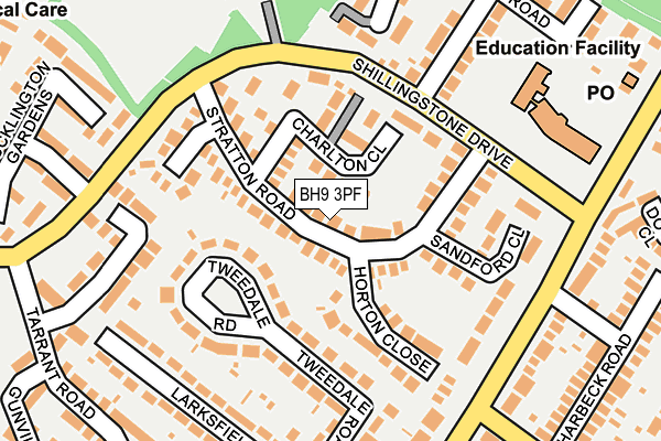 BH9 3PF map - OS OpenMap – Local (Ordnance Survey)