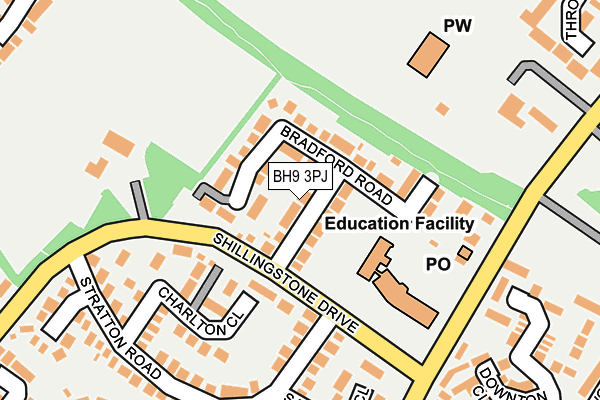 BH9 3PJ map - OS OpenMap – Local (Ordnance Survey)