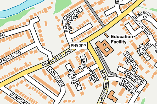 BH9 3PP map - OS OpenMap – Local (Ordnance Survey)