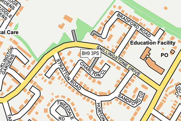 BH9 3PS map - OS OpenMap – Local (Ordnance Survey)