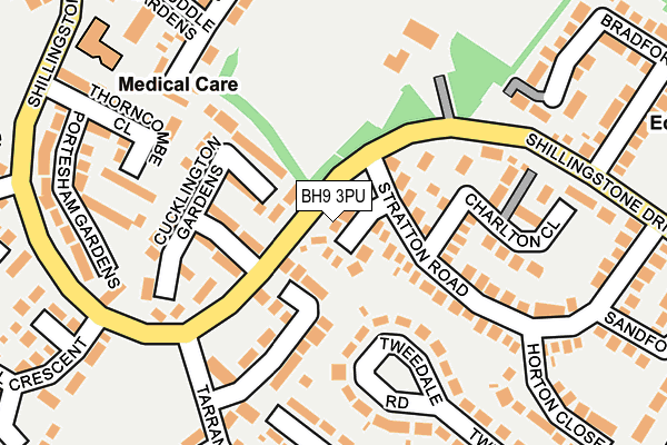 BH9 3PU map - OS OpenMap – Local (Ordnance Survey)