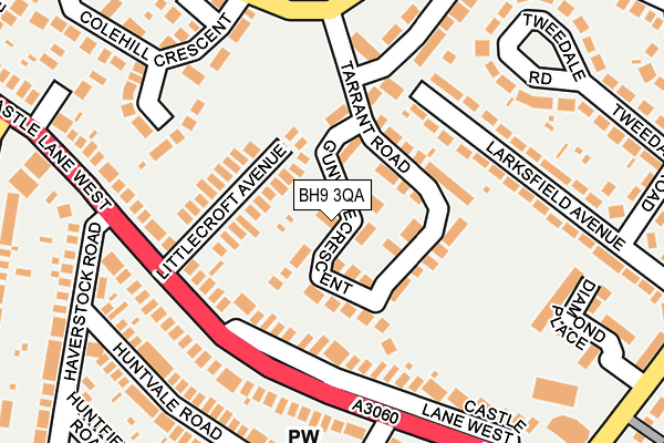 BH9 3QA map - OS OpenMap – Local (Ordnance Survey)