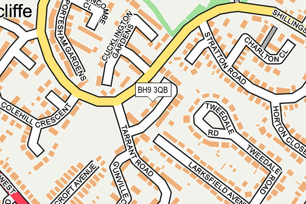 BH9 3QB map - OS OpenMap – Local (Ordnance Survey)