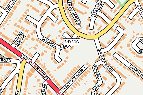 BH9 3QG map - OS OpenMap – Local (Ordnance Survey)