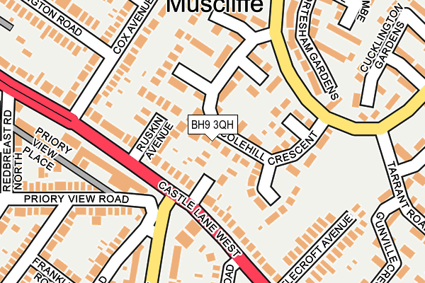 BH9 3QH map - OS OpenMap – Local (Ordnance Survey)