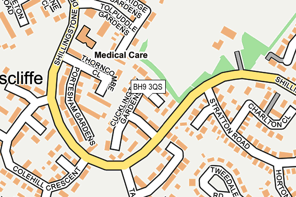 BH9 3QS map - OS OpenMap – Local (Ordnance Survey)