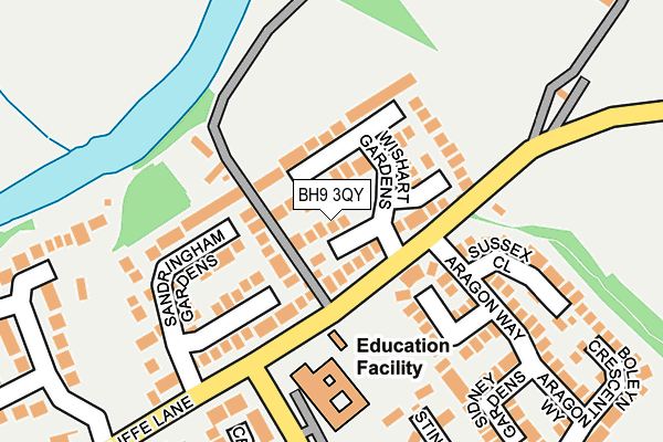 BH9 3QY map - OS OpenMap – Local (Ordnance Survey)