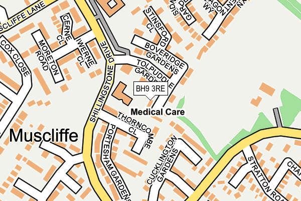 BH9 3RE map - OS OpenMap – Local (Ordnance Survey)