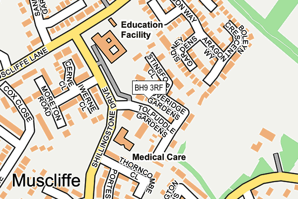 BH9 3RF map - OS OpenMap – Local (Ordnance Survey)