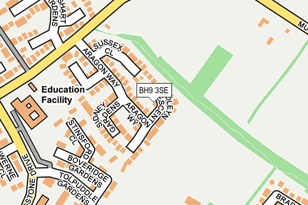 BH9 3SE map - OS OpenMap – Local (Ordnance Survey)