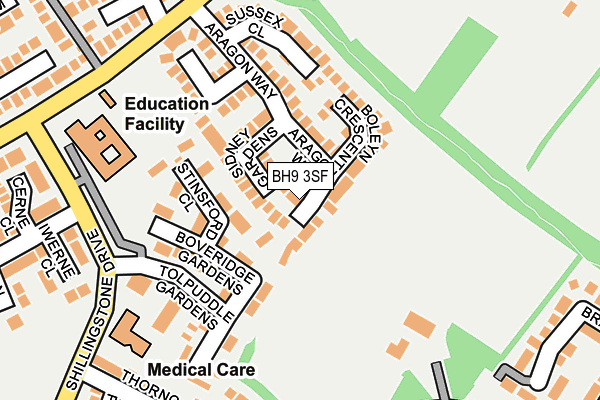 BH9 3SF map - OS OpenMap – Local (Ordnance Survey)