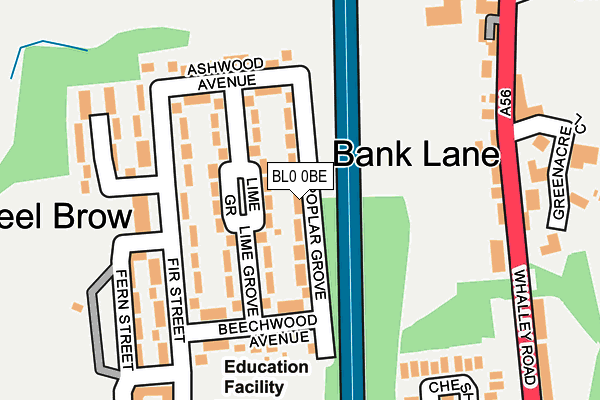 BL0 0BE map - OS OpenMap – Local (Ordnance Survey)