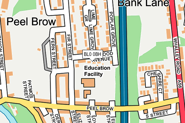 BL0 0BH map - OS OpenMap – Local (Ordnance Survey)