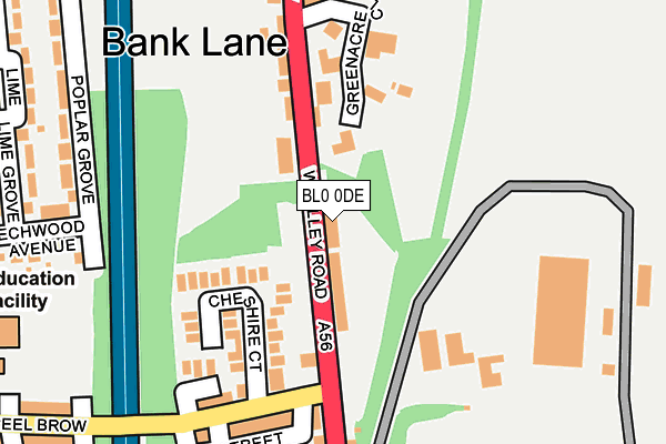 BL0 0DE map - OS OpenMap – Local (Ordnance Survey)