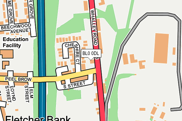 BL0 0DL map - OS OpenMap – Local (Ordnance Survey)
