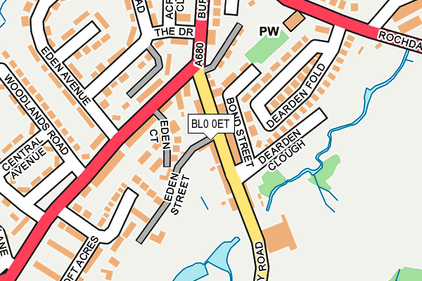 BL0 0ET map - OS OpenMap – Local (Ordnance Survey)
