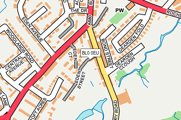 BL0 0EU map - OS OpenMap – Local (Ordnance Survey)