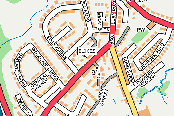BL0 0EZ map - OS OpenMap – Local (Ordnance Survey)
