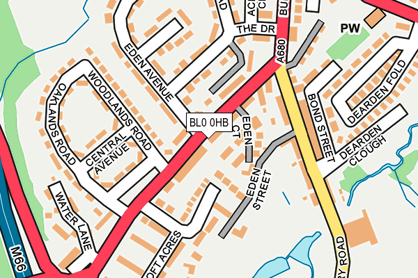BL0 0HB map - OS OpenMap – Local (Ordnance Survey)