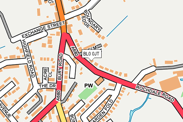 BL0 0JT map - OS OpenMap – Local (Ordnance Survey)