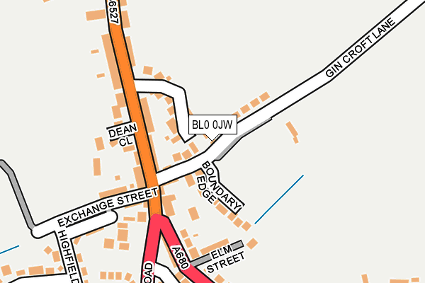 BL0 0JW map - OS OpenMap – Local (Ordnance Survey)
