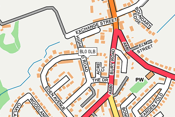 BL0 0LB map - OS OpenMap – Local (Ordnance Survey)