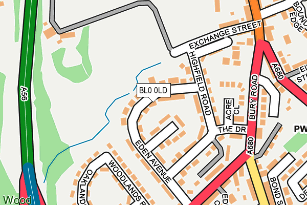 BL0 0LD map - OS OpenMap – Local (Ordnance Survey)