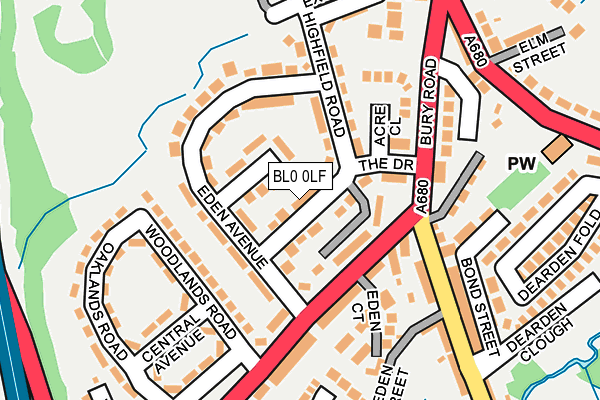 BL0 0LF map - OS OpenMap – Local (Ordnance Survey)
