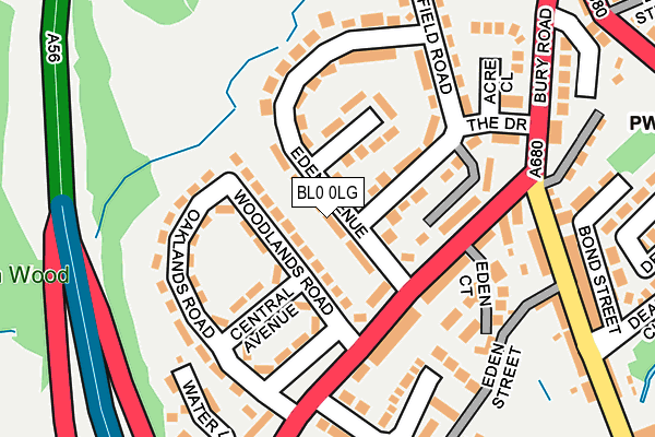 BL0 0LG map - OS OpenMap – Local (Ordnance Survey)