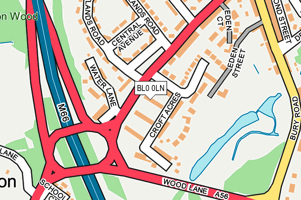BL0 0LN map - OS OpenMap – Local (Ordnance Survey)