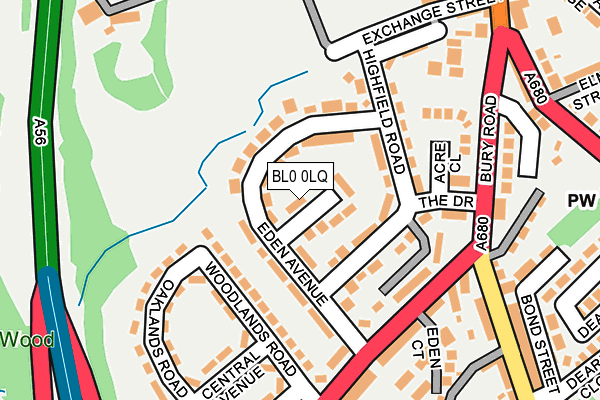 BL0 0LQ map - OS OpenMap – Local (Ordnance Survey)