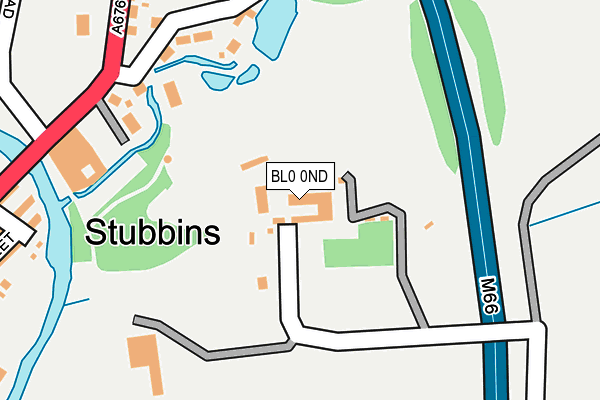 BL0 0ND map - OS OpenMap – Local (Ordnance Survey)