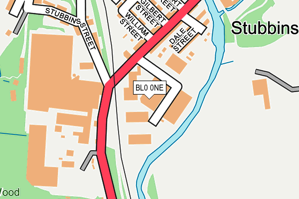 BL0 0NE map - OS OpenMap – Local (Ordnance Survey)