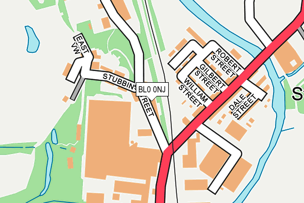 BL0 0NJ map - OS OpenMap – Local (Ordnance Survey)