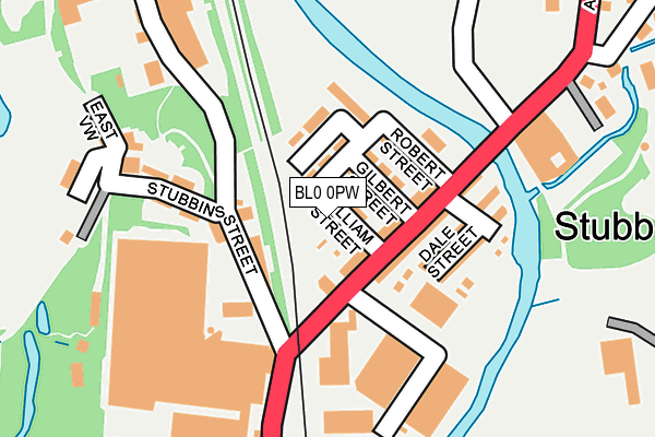 BL0 0PW map - OS OpenMap – Local (Ordnance Survey)