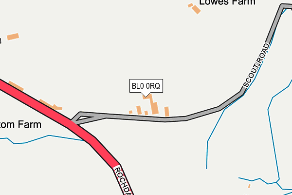BL0 0RQ map - OS OpenMap – Local (Ordnance Survey)