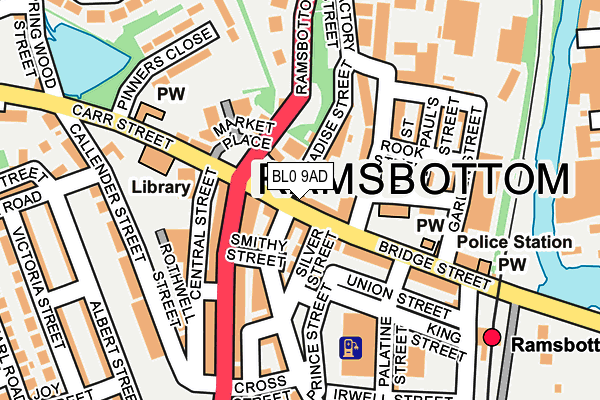 BL0 9AD map - OS OpenMap – Local (Ordnance Survey)